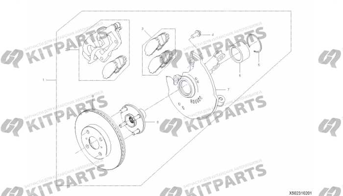 Тормозной механизм передний Lifan