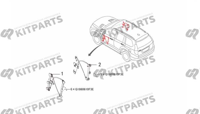 Стекло подъёмник передних дверей Haval