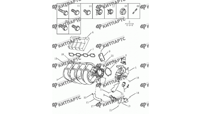 Коллектор впускной (1.8L) Geely